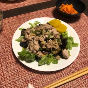 ポン酢でさっぱり！茄子と豚肉の香味生姜焼き